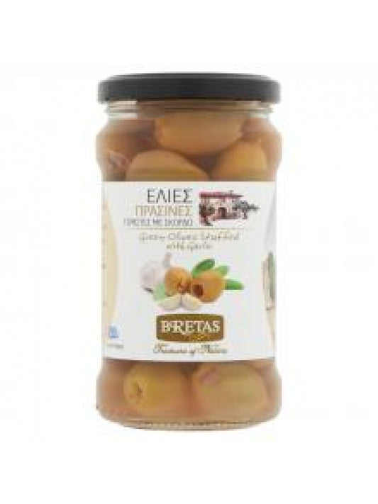Bretas Zöld olívabogyó fokhagymával töltve 314 ml